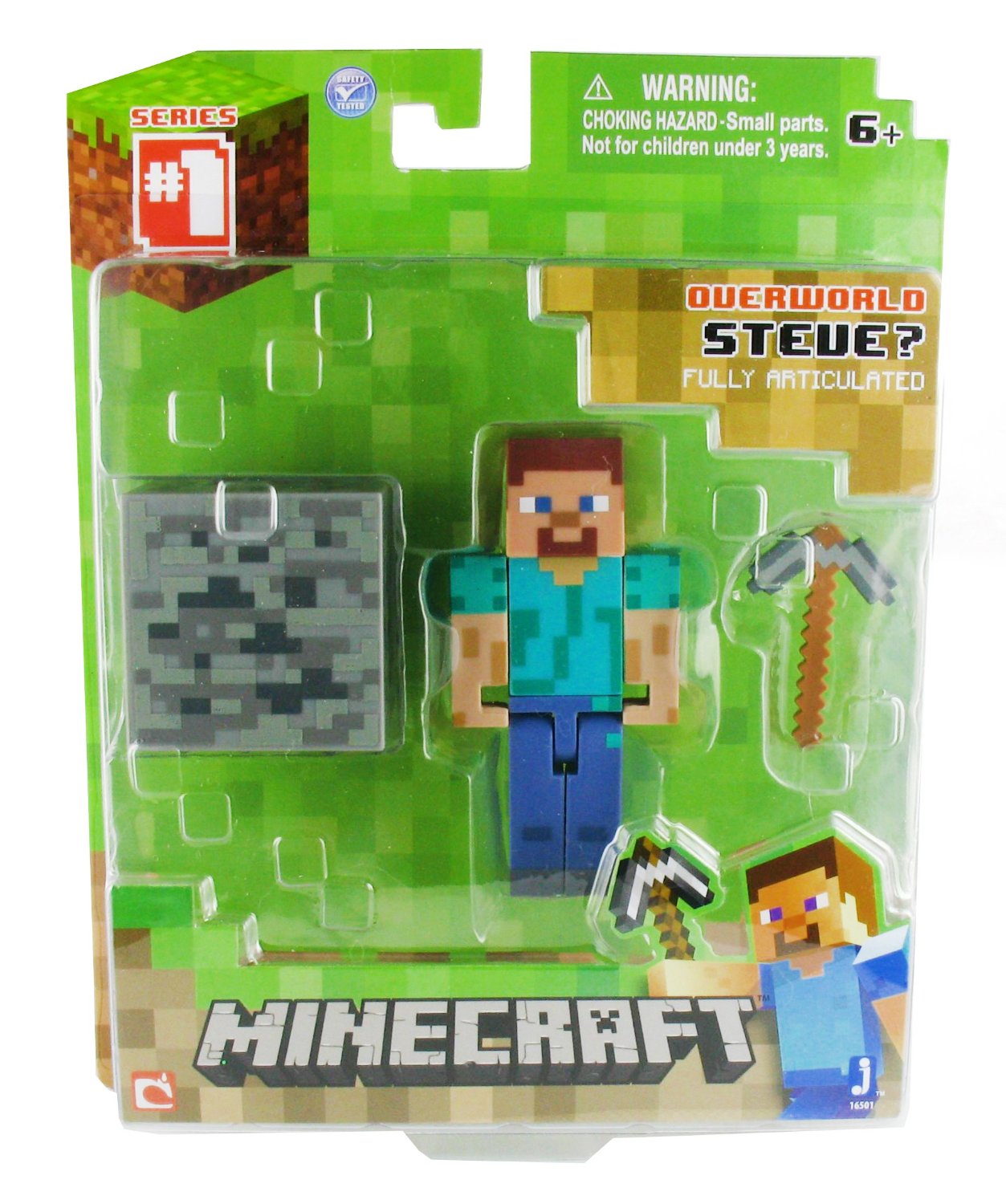 New Minecraft Overworld Steve Fully Articulared Figure Series #1 ...