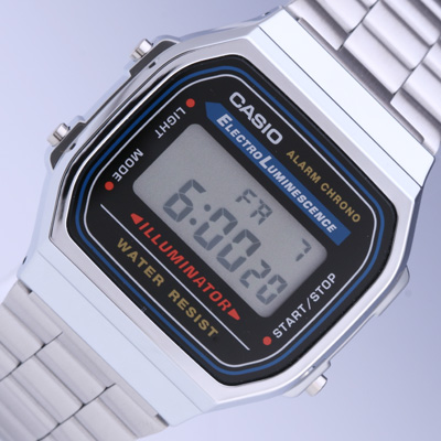 Casio Men's A168WA 1 A168W 1 Electro Luminescence Digital Bracelet ...