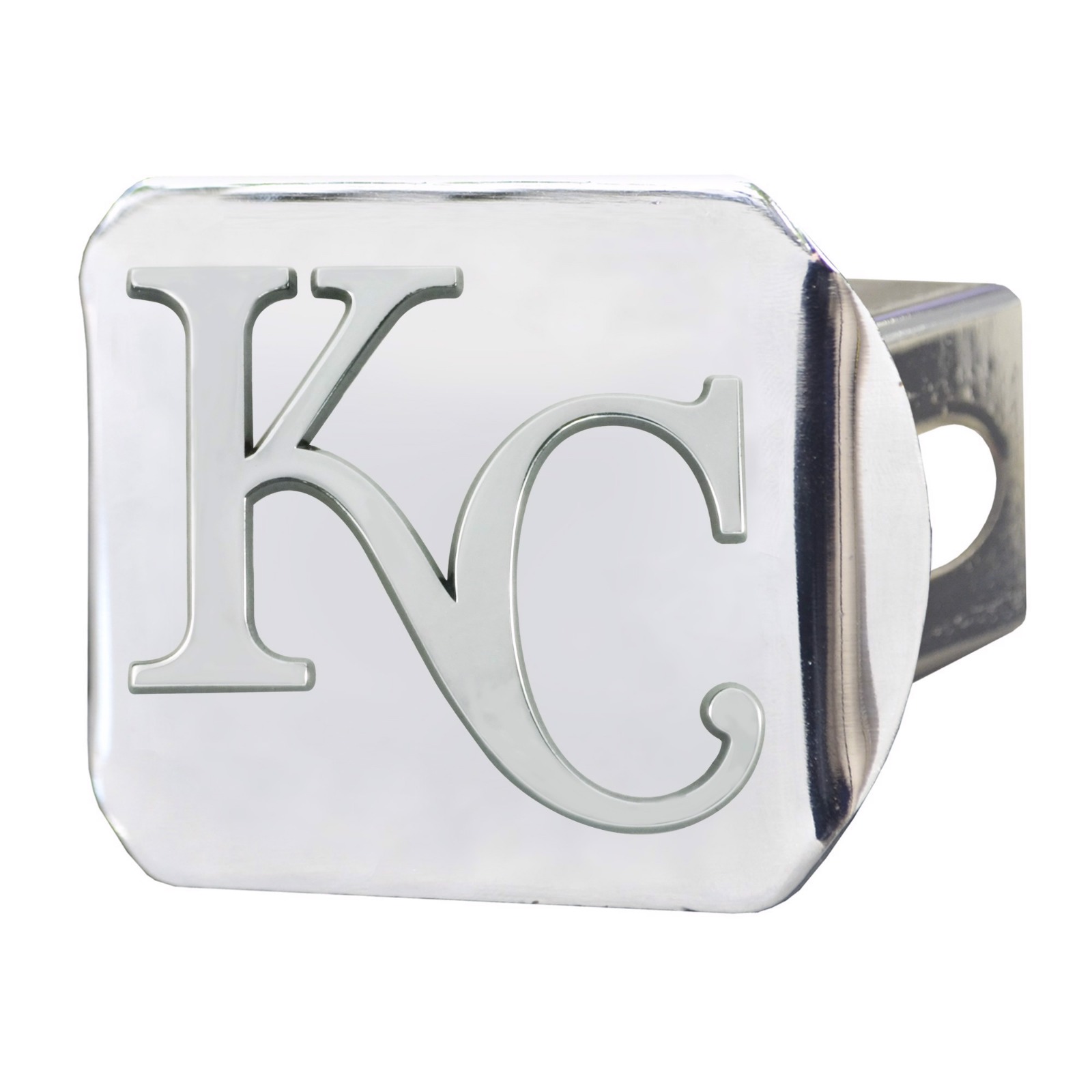 Rico Industries Kansas City Royals Premium Heavy Duty Solid Metal Color Chrome Hitch Cover Bumper Trailer Baseball Inc