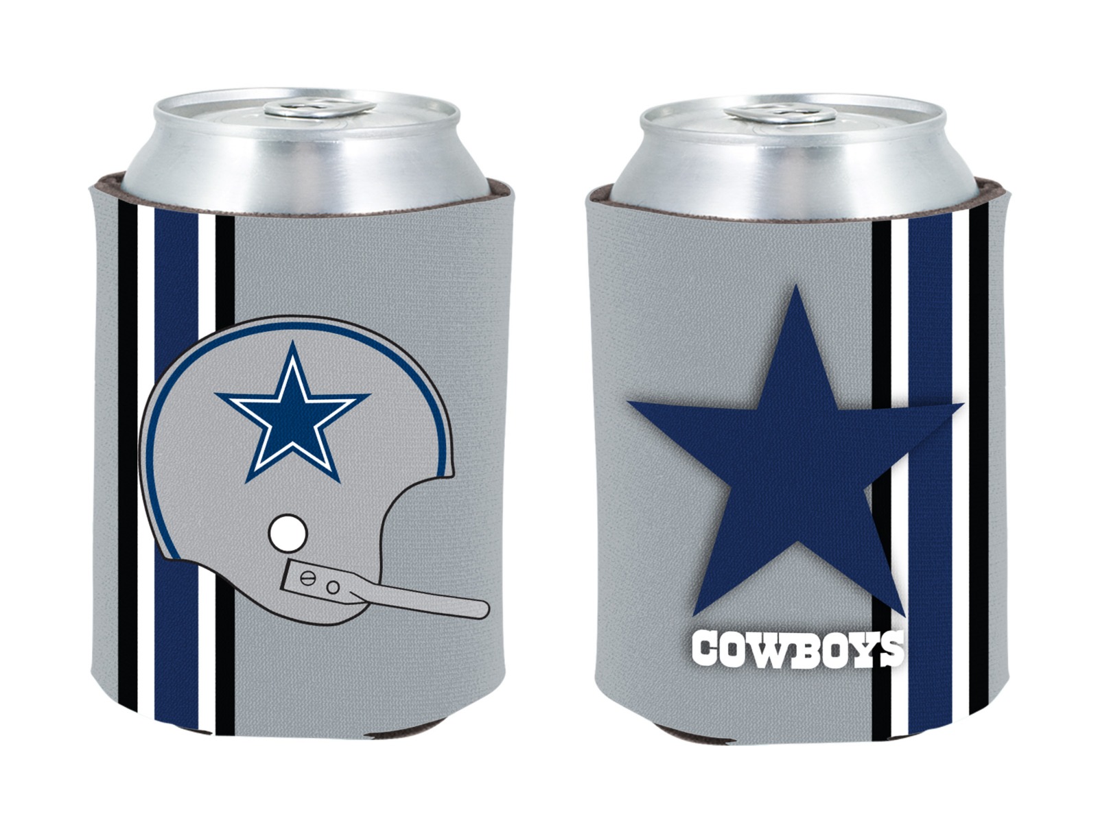 Dallas Cowboys 2-PACK CAN Retro THROWBACK Koozie Neoprene Holder Cooler ...