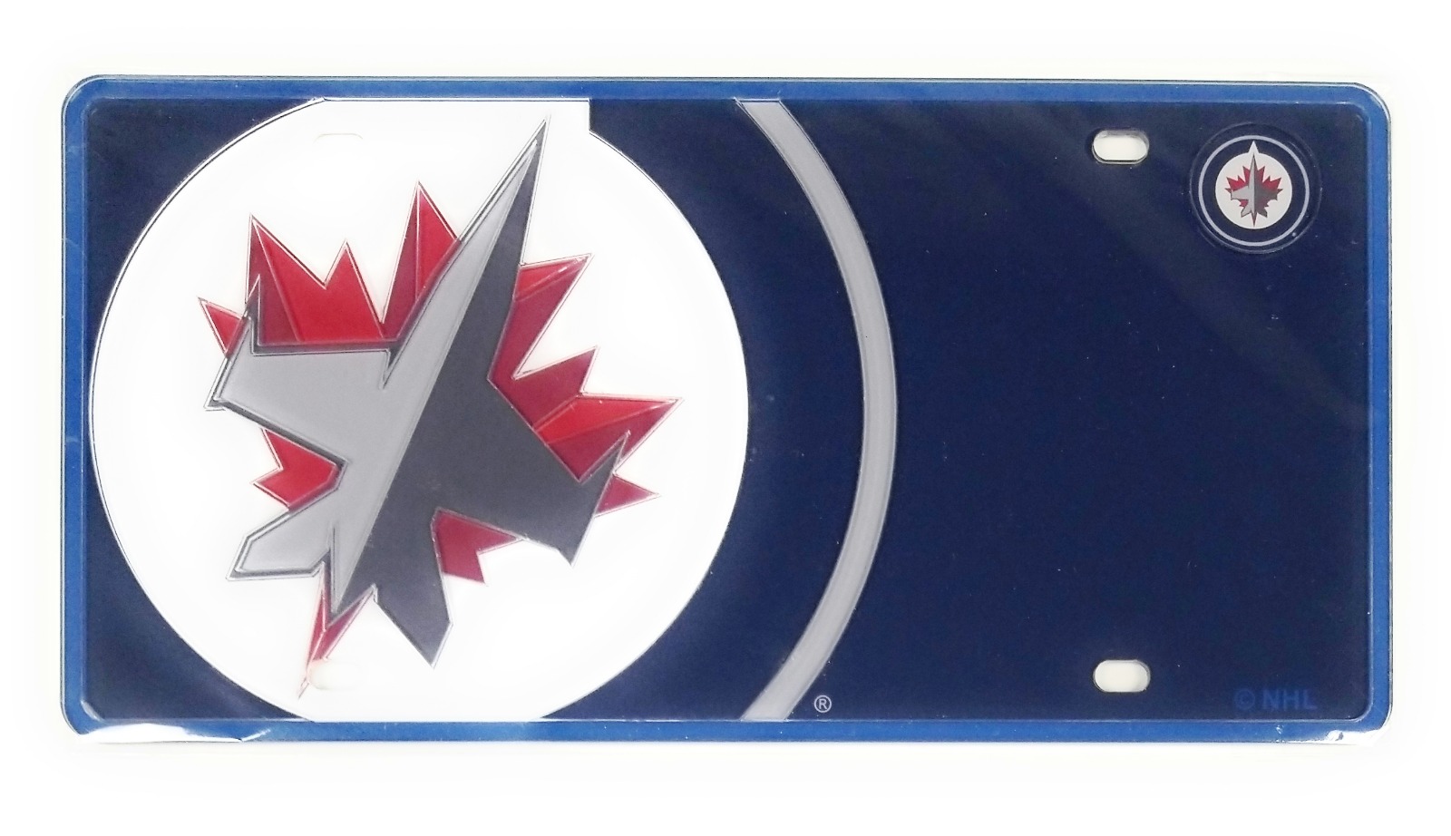 Winnipeg Jets MEGA Logo Design Premium Laser Tag Acrylic License Plate