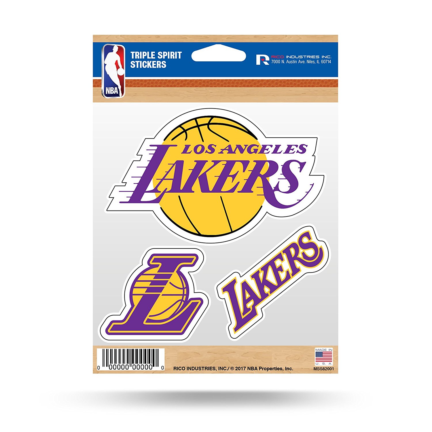 Los Angeles Lakers Triple Sticker Multi Decal Spirit Sheet Auto Home Basketball eBay