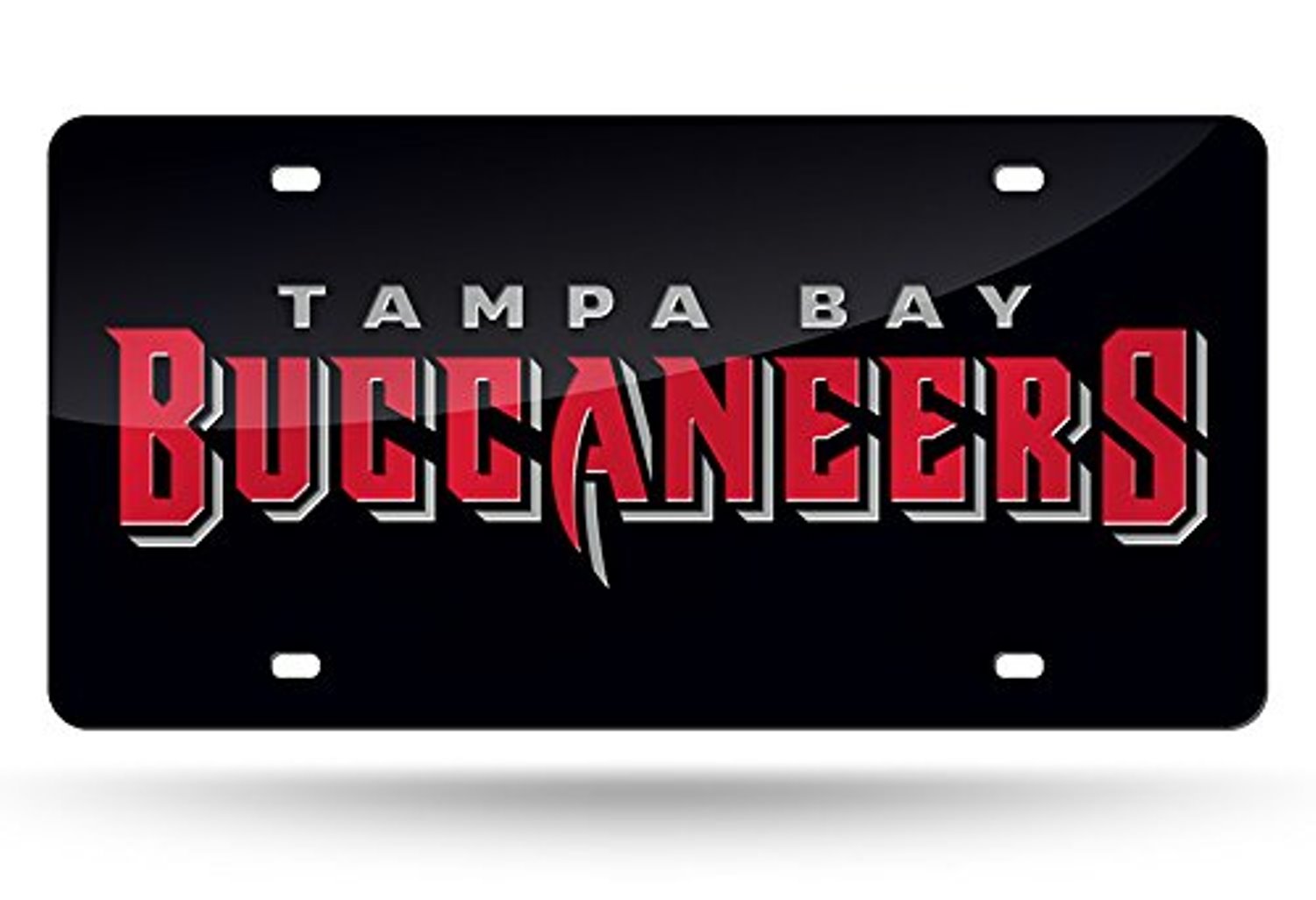 NFL Tampa Bay Buccaneers Laser Inlaid Metal License Plate Tag