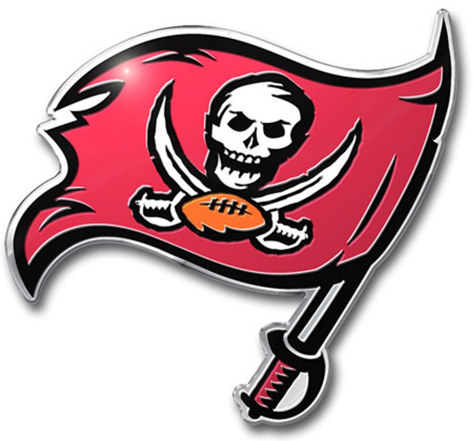 Tampa Bay Buccaneers Premium Metal Aluminum Color Chrome Auto Emblem ...