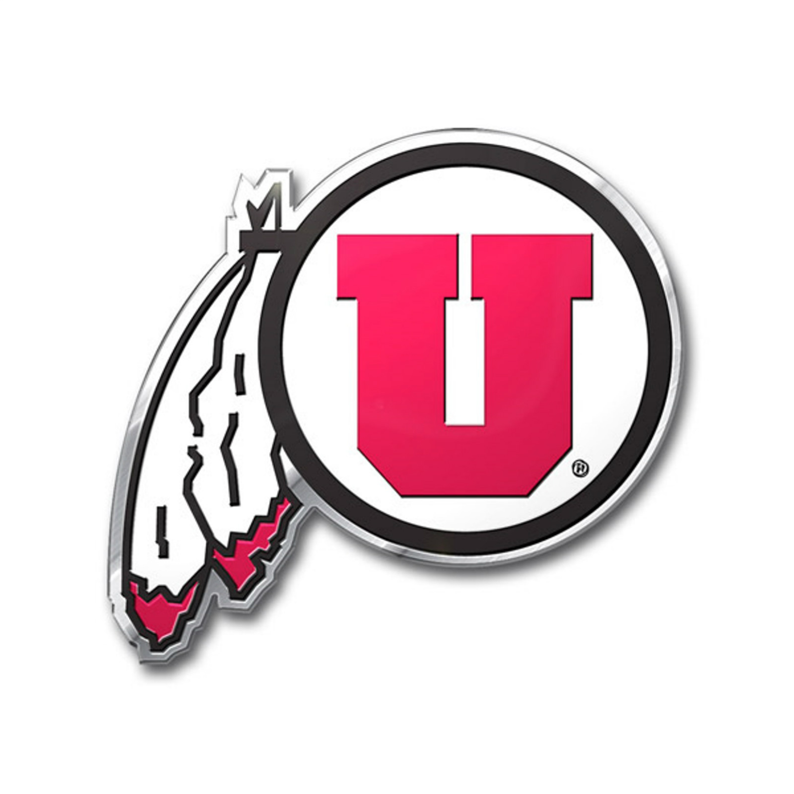 Utah Utes CE3 Raised Die Cut Color Chrome Auto Home Emblem Decal ...