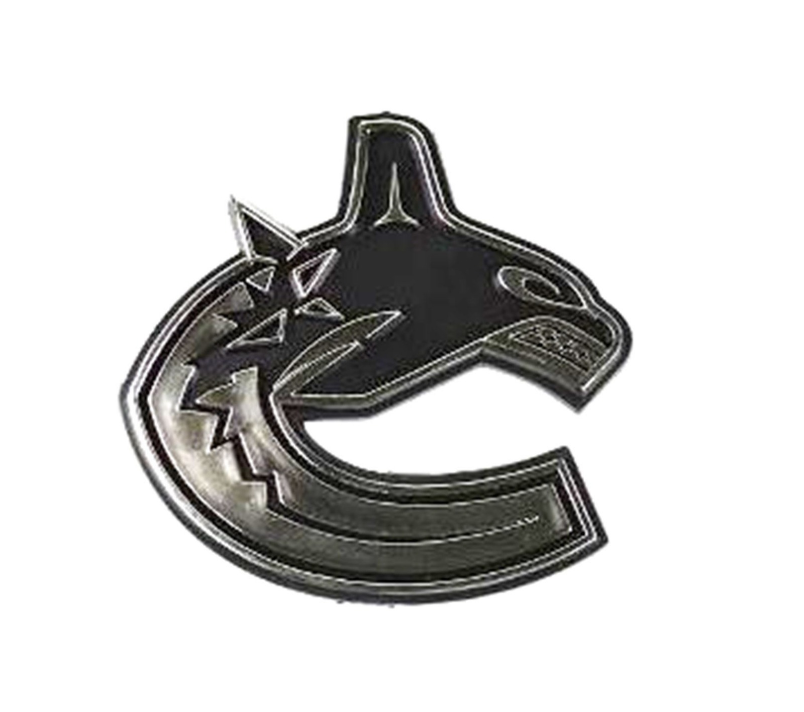 Vancouver Canucks Premium Solid Metal Chrome Auto Emblem Raised Decal Hockey