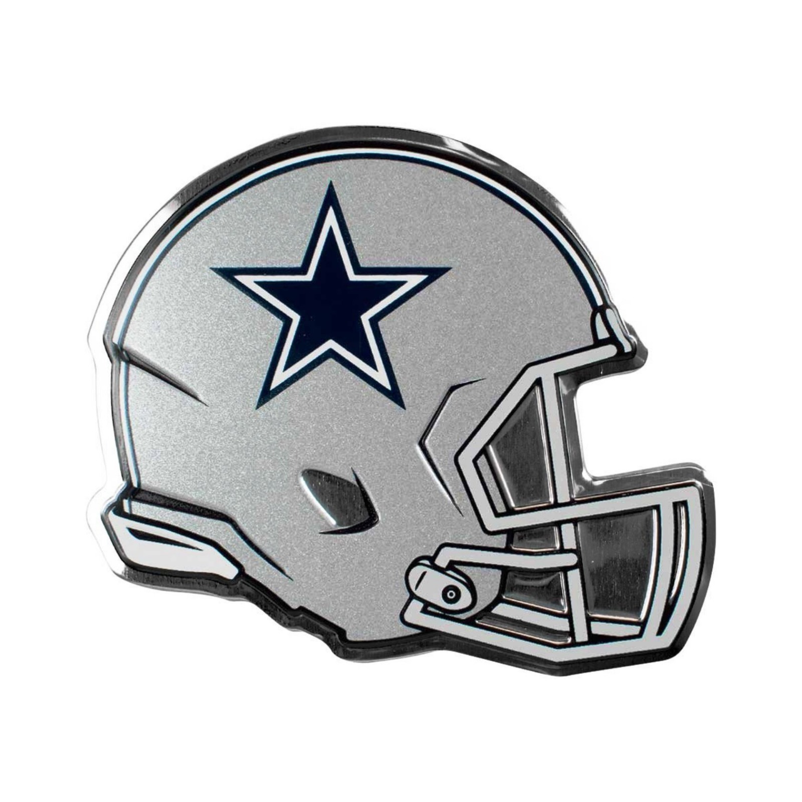 Dallas Cowboys Helmet Ce3 Color Chrome Metal Auto Emblem Raised Decal