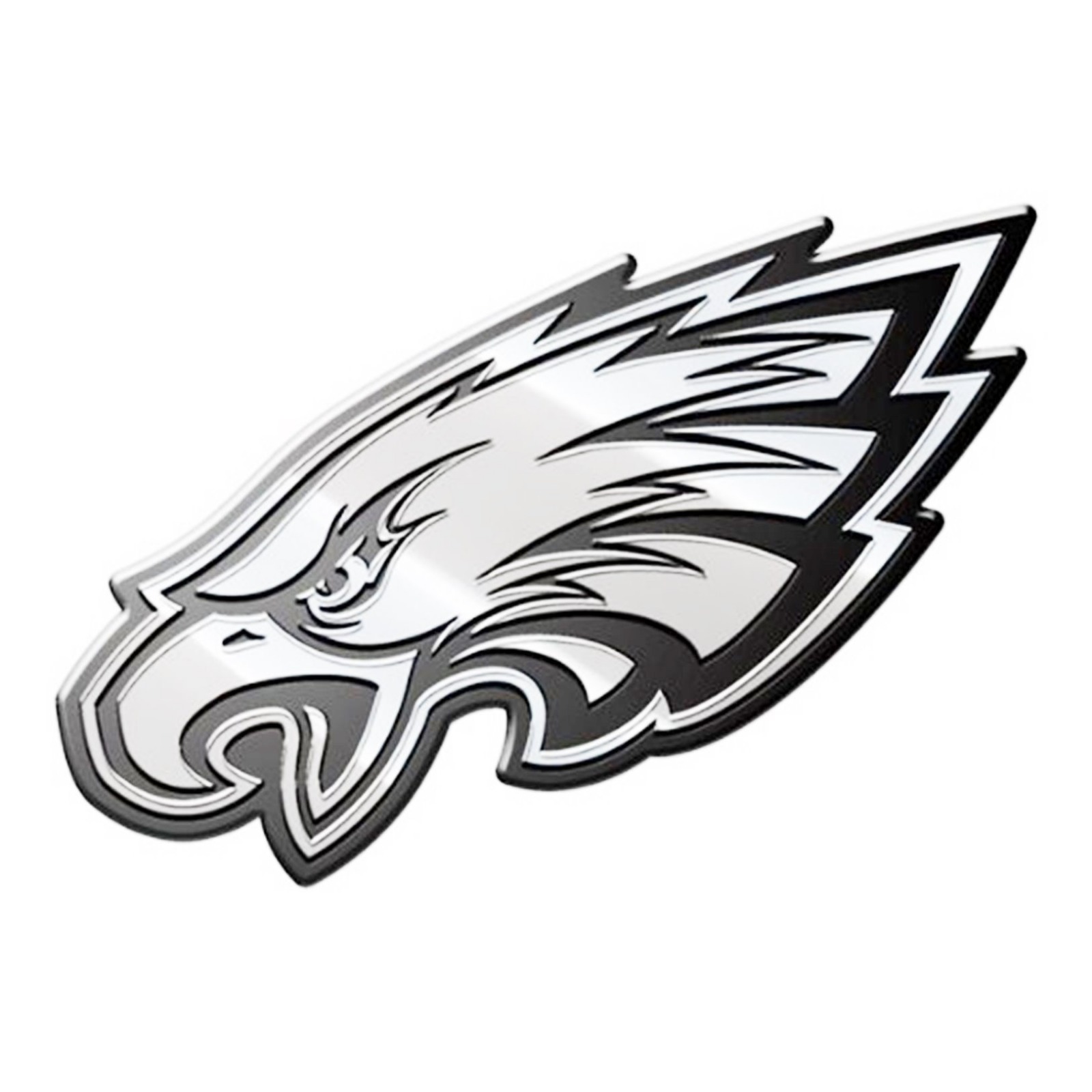 Philadelphia Eagles CE Silver Chrome Colored Raised Auto Emblem Decal ...