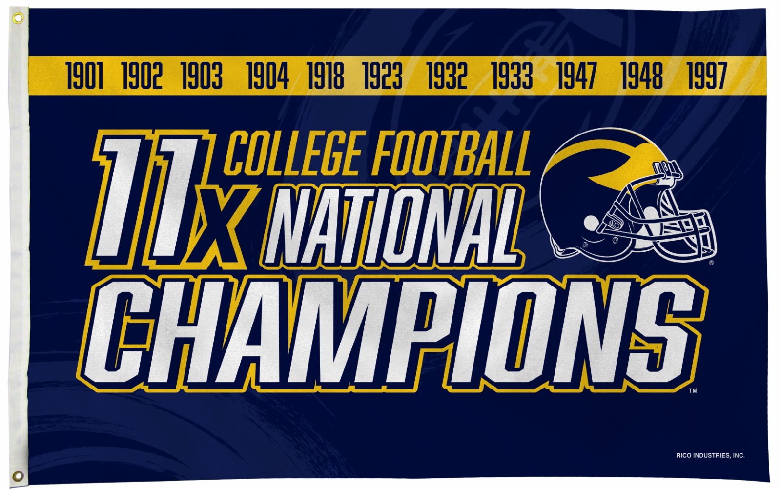 Michigan Wolverines 3x5 Flag Banner 11X Time National Champions