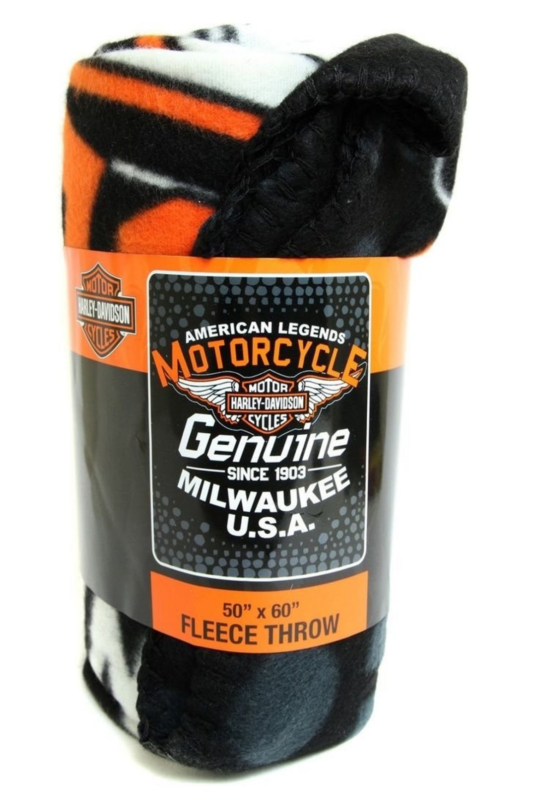 Harley Davidson American Legend Design Lightweight 50x60 Fleece Throw