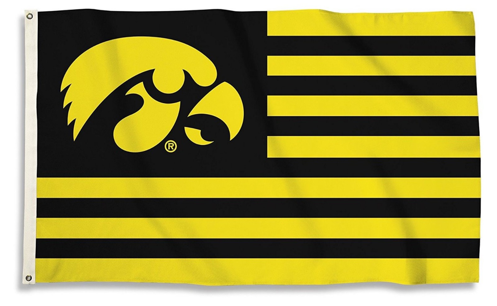 Iowa Hawkeyes 35124 NATION STRIPES 3x5 Flag w/grommets Banner University of, The Fan Nut