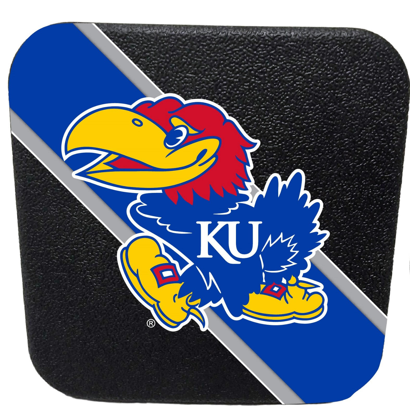 Kansas Jayhawks Rubber Trailer Hitch Cover