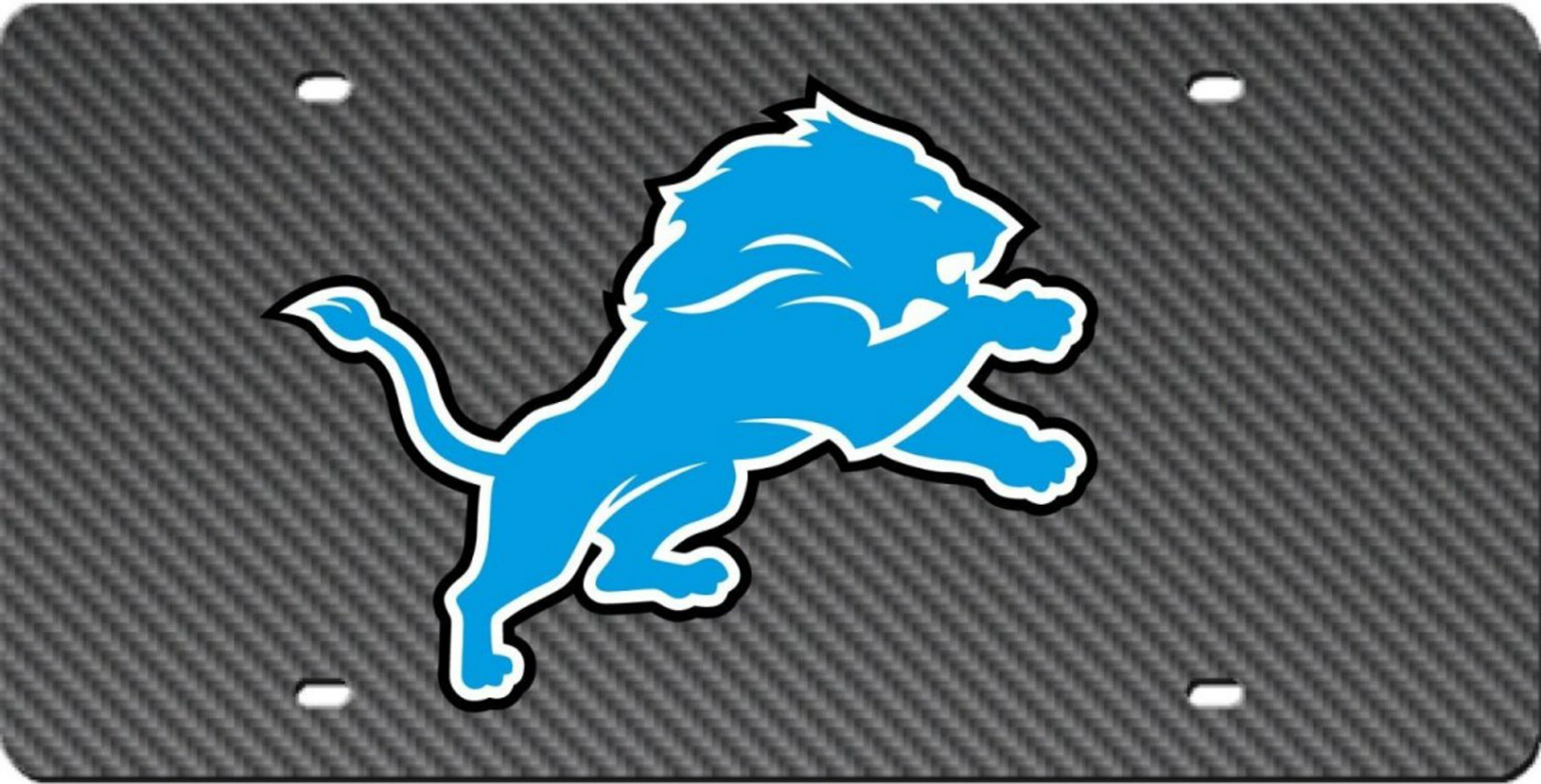 NFL Detroit Lions Laser Inlaid Metal License Plate Tag Sports ...