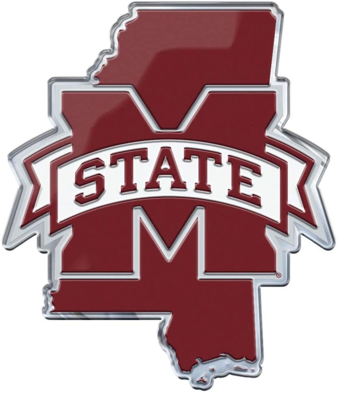 Mississippi State Bulldogs STATE Metal Auto Emblem Color ...