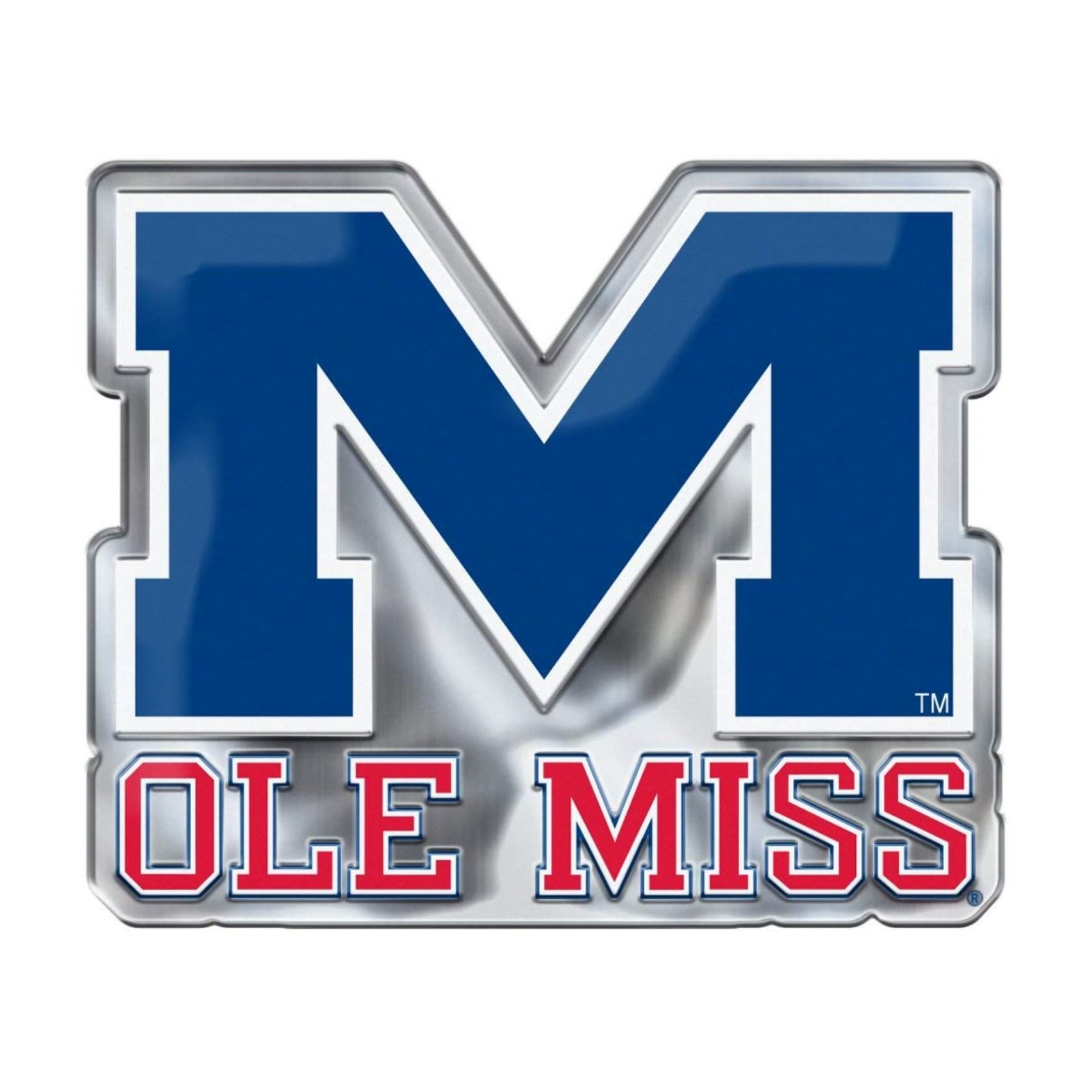 NCAA Ole Miss Rebels Chrome Automobile Emblem Fan Shop Sports ...