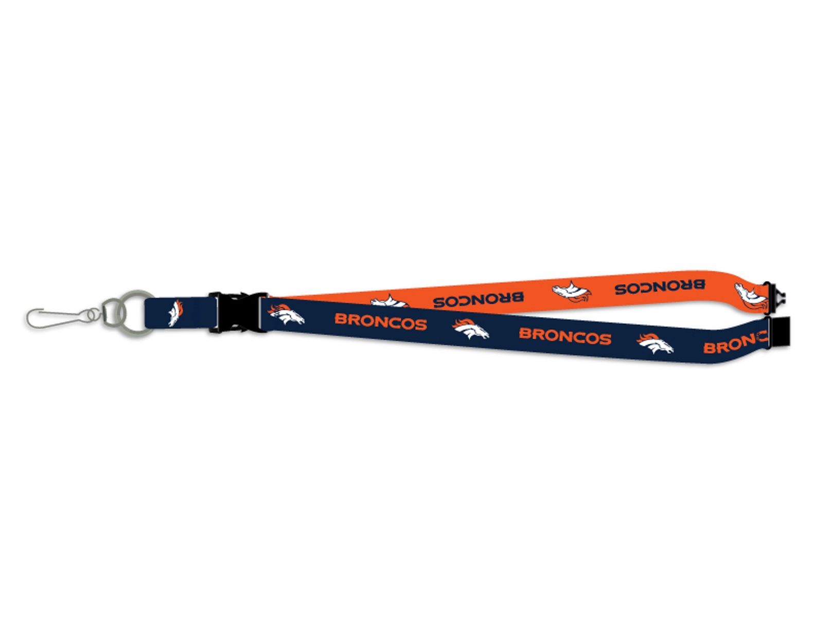 NFL Denver Broncos Reflective Carabiner Lanyard Keychain