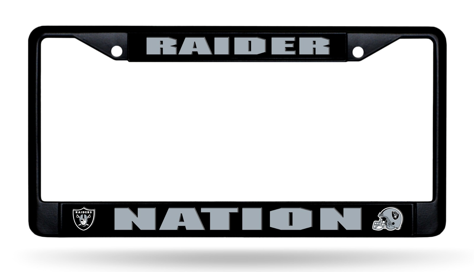 Las Vegas Raiders EZ View All Over Chrome Frame Metal License Plate Tag Cover
