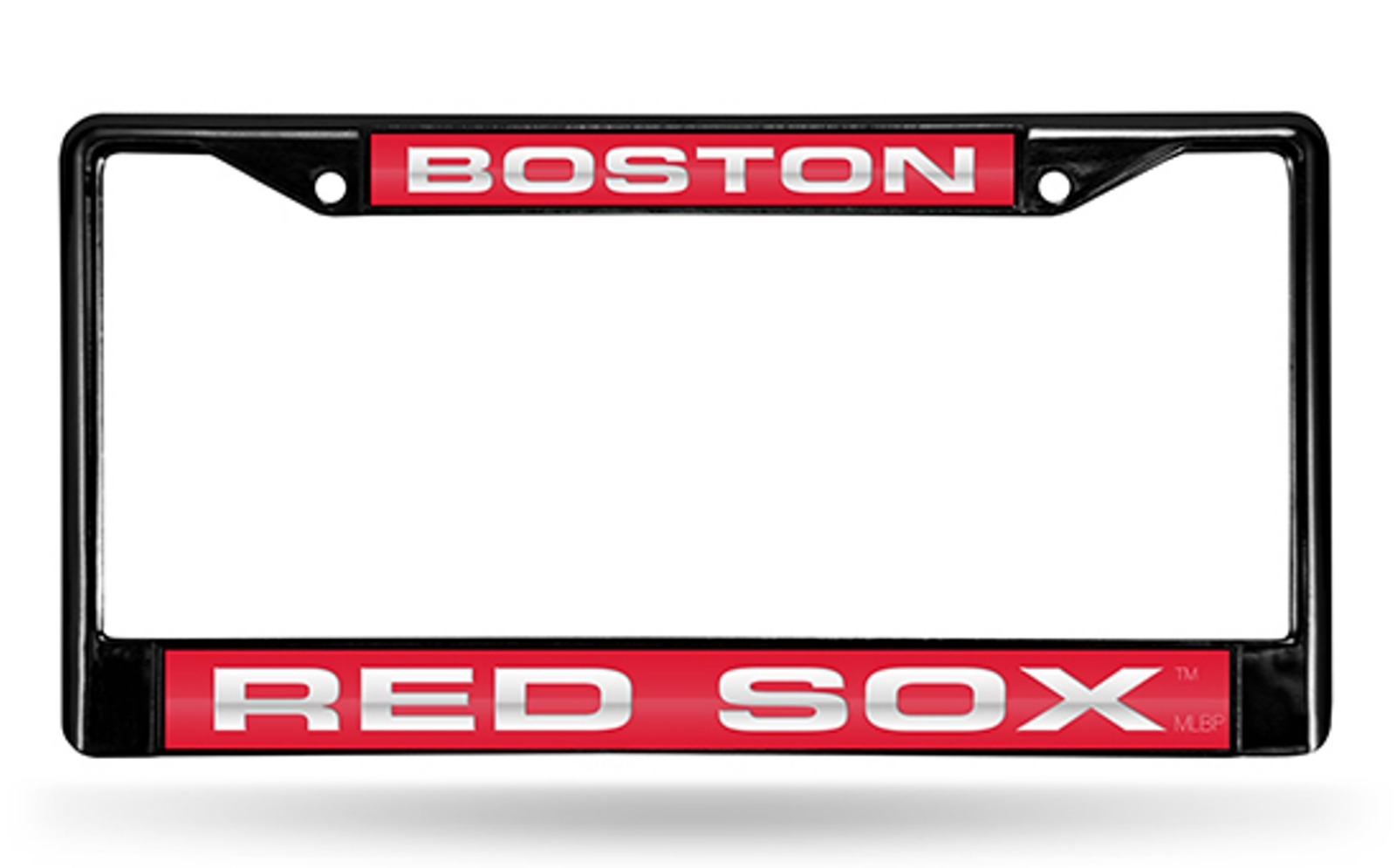 Boston Red Sox BLACK LASER FRAME Chrome Metal License Plate Cover Tag ...