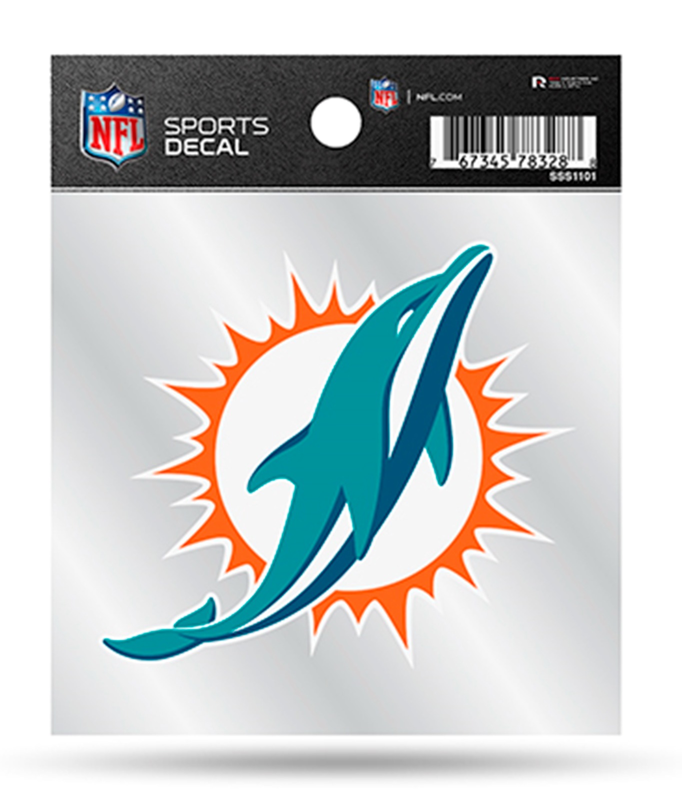 Miami Dolphins Premium 4x4 Decal Clear Backing Vinyl Auto Home Sticker