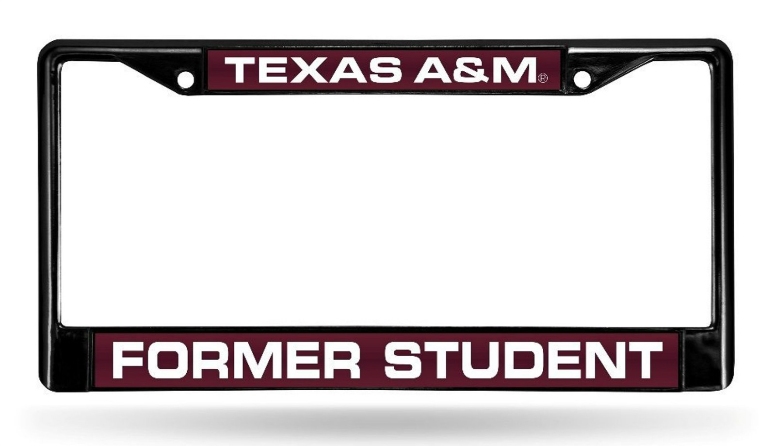 Texas A&M Aggies BLACK ALUMNI Laser Frame Chrome Metal License Plate ...