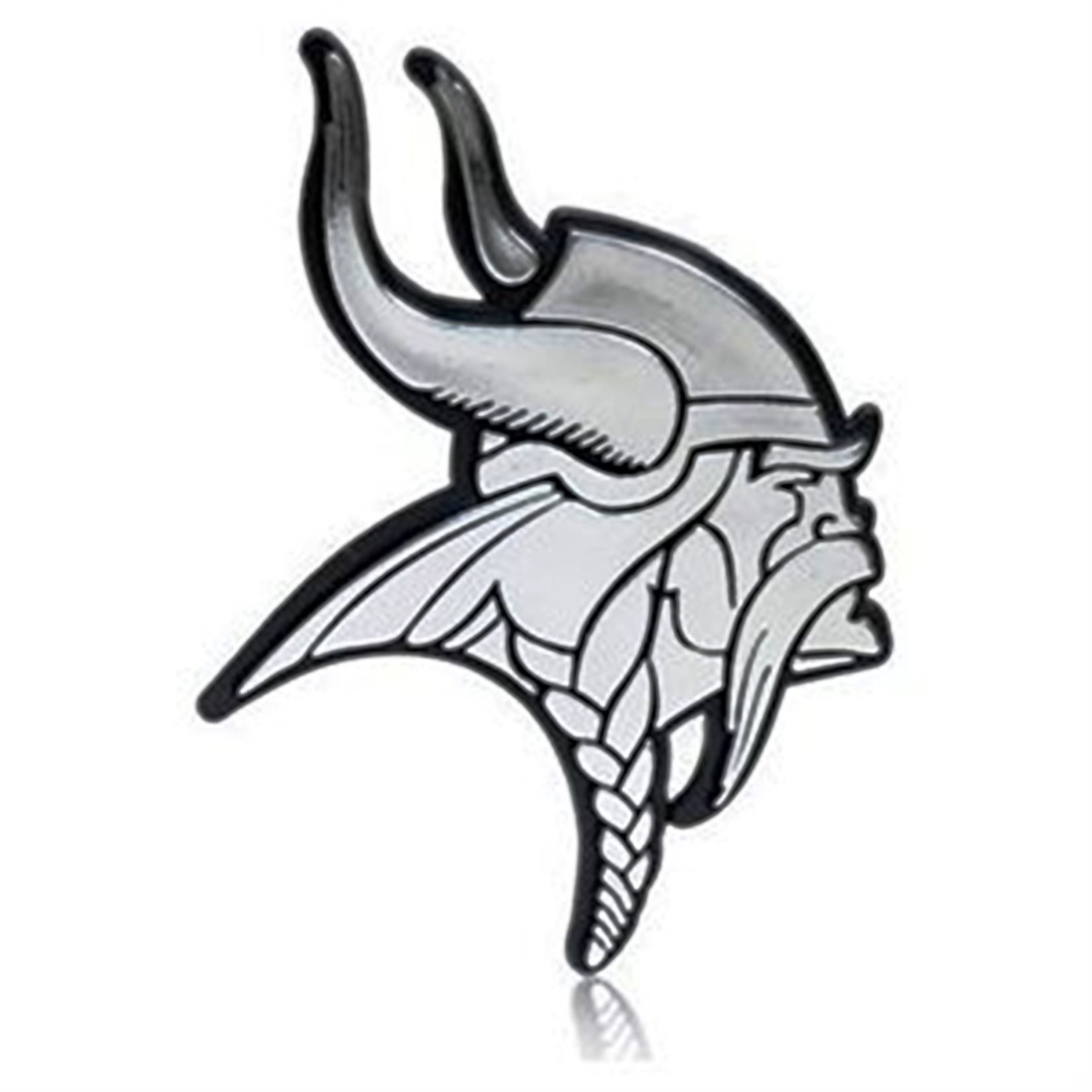 Minnesota Vikings Ce Silver Chrome Colored Auto Emblem Raised Decal