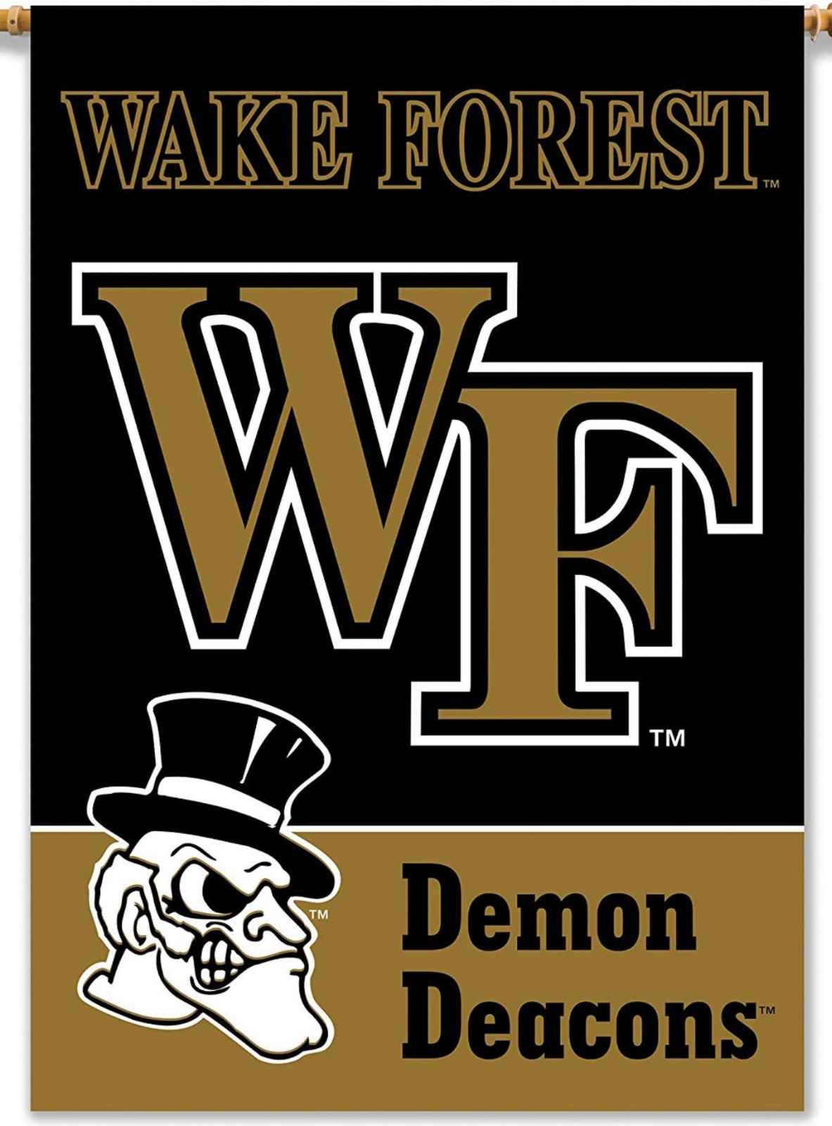 Wake Forest Demon Deacons Premium 28x40 2 Sided Banner Outdoor
