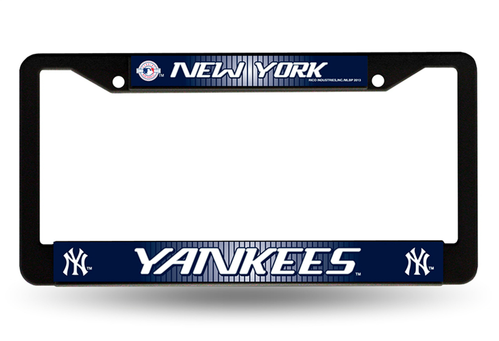 New York Yankees BLACK CUSTOM PLASTIC License Plate Frame Tag Cover ...