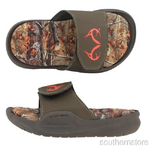 REALTREE Outrdoors Camo Mens ZACK brown Camouflage SLIDE Sandal Shoe | eBay