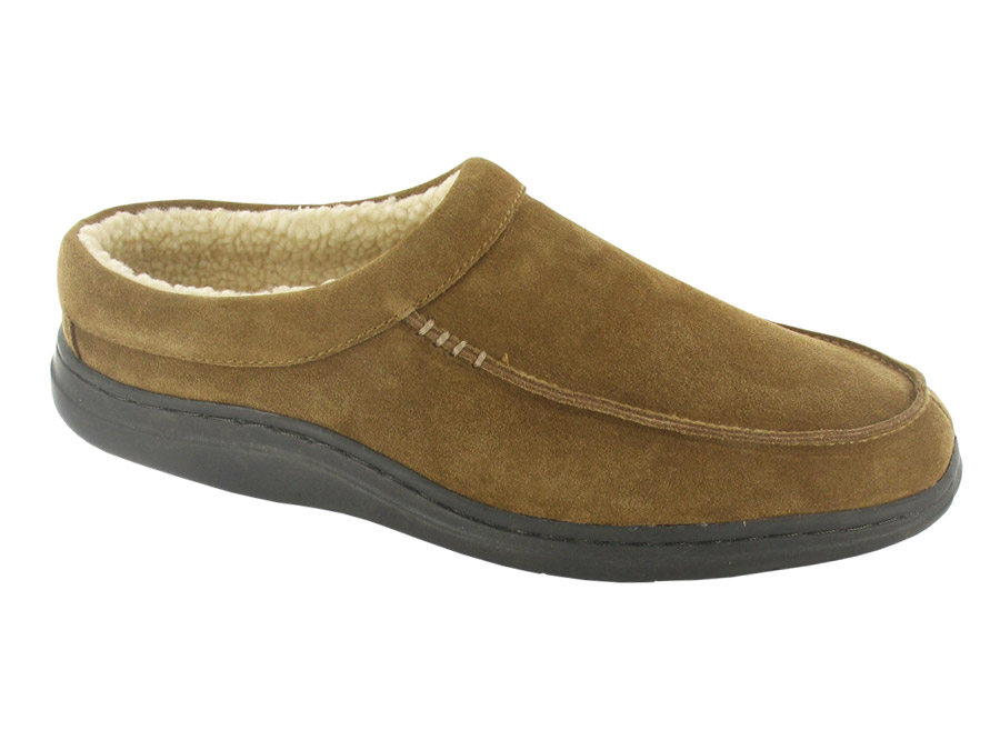 LB EVANS Mens EDMONTON Tan Sherpa Slipper EEE width | eBay