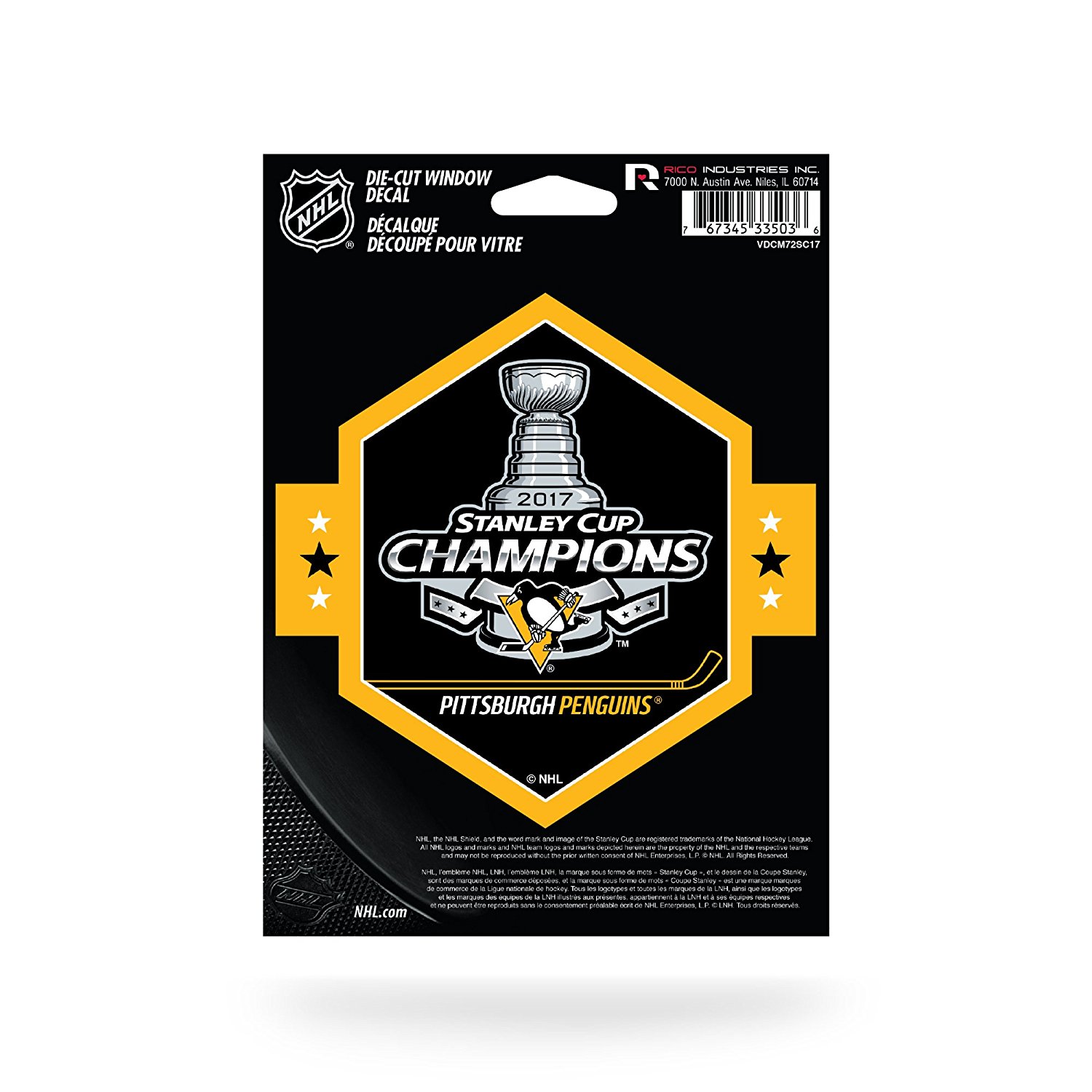 Pittsburgh Penguins 5X Stanley Cup Champions decal