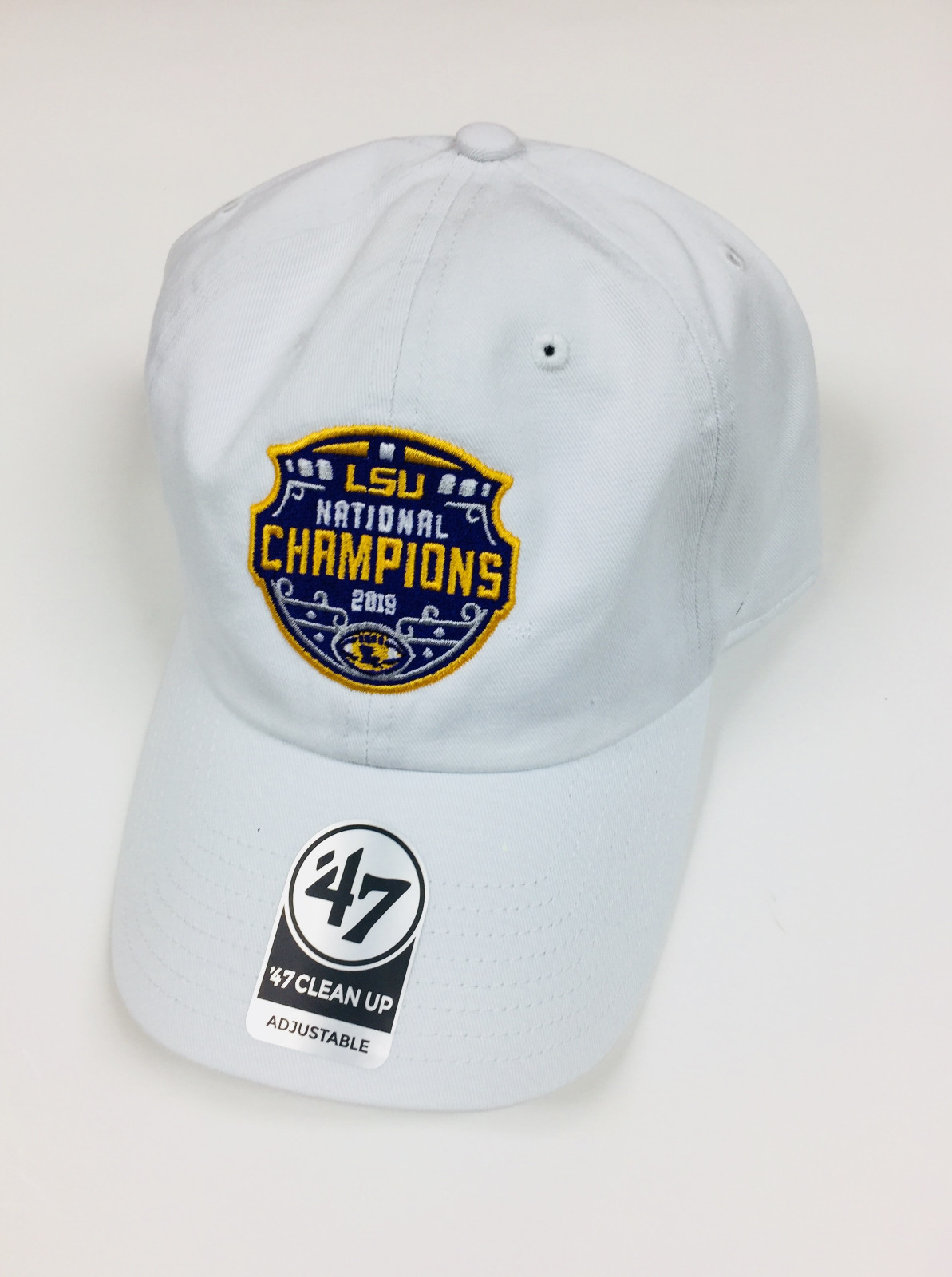 LSU Tigers 2019 National Champions Hat White NEW '47 Clean Up ...