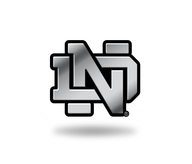 Rico Industries NCAA Notre Dame Fighting Irish Chrome Finished Auto Emblem 3D Sticker