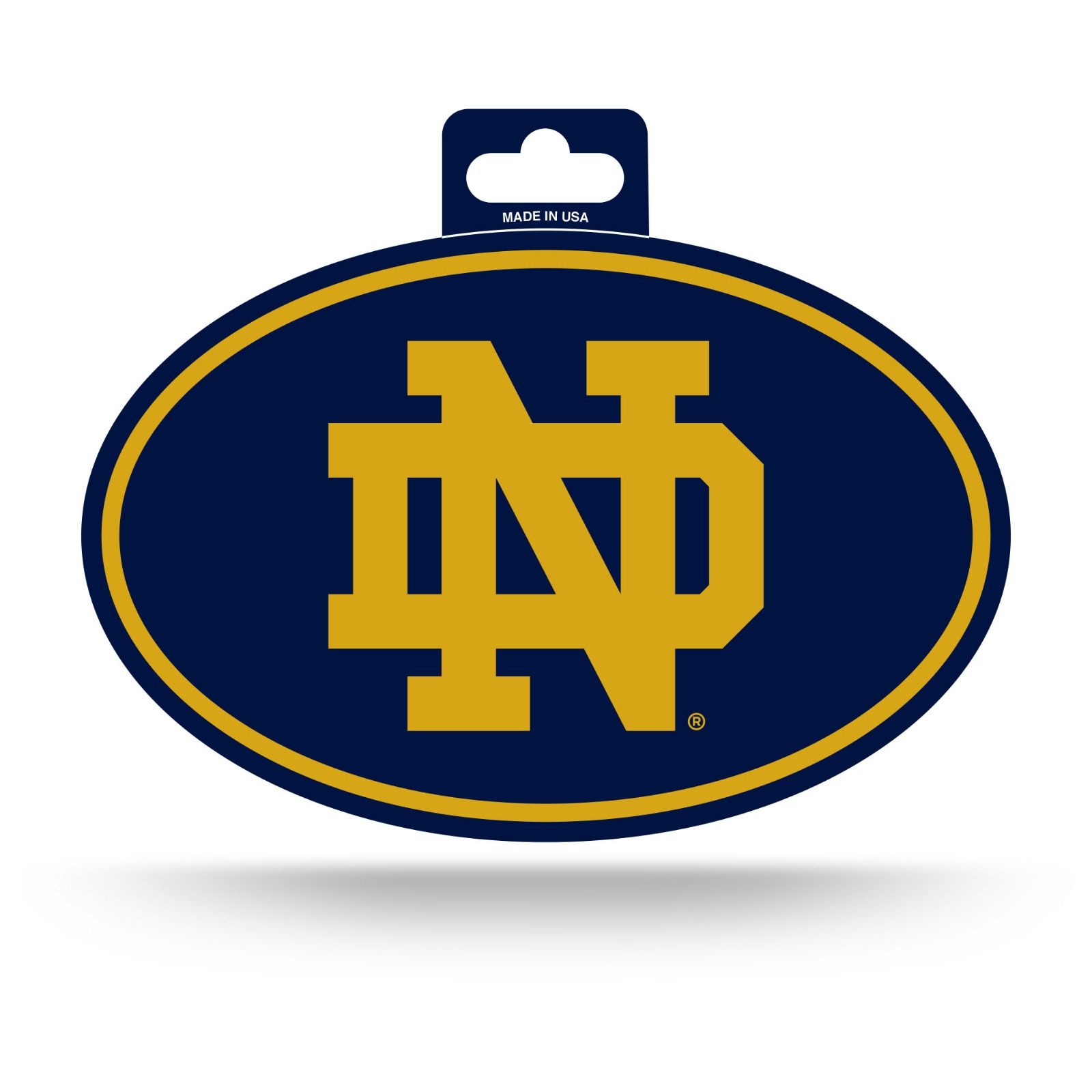 Notre Dame Fighting Irish Oval Decal Sticker Full Color NEW 3x5 Inches
