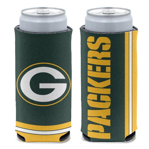 Green Bay Packers Slim Can Koozie Holder Collapsible Free Shipping