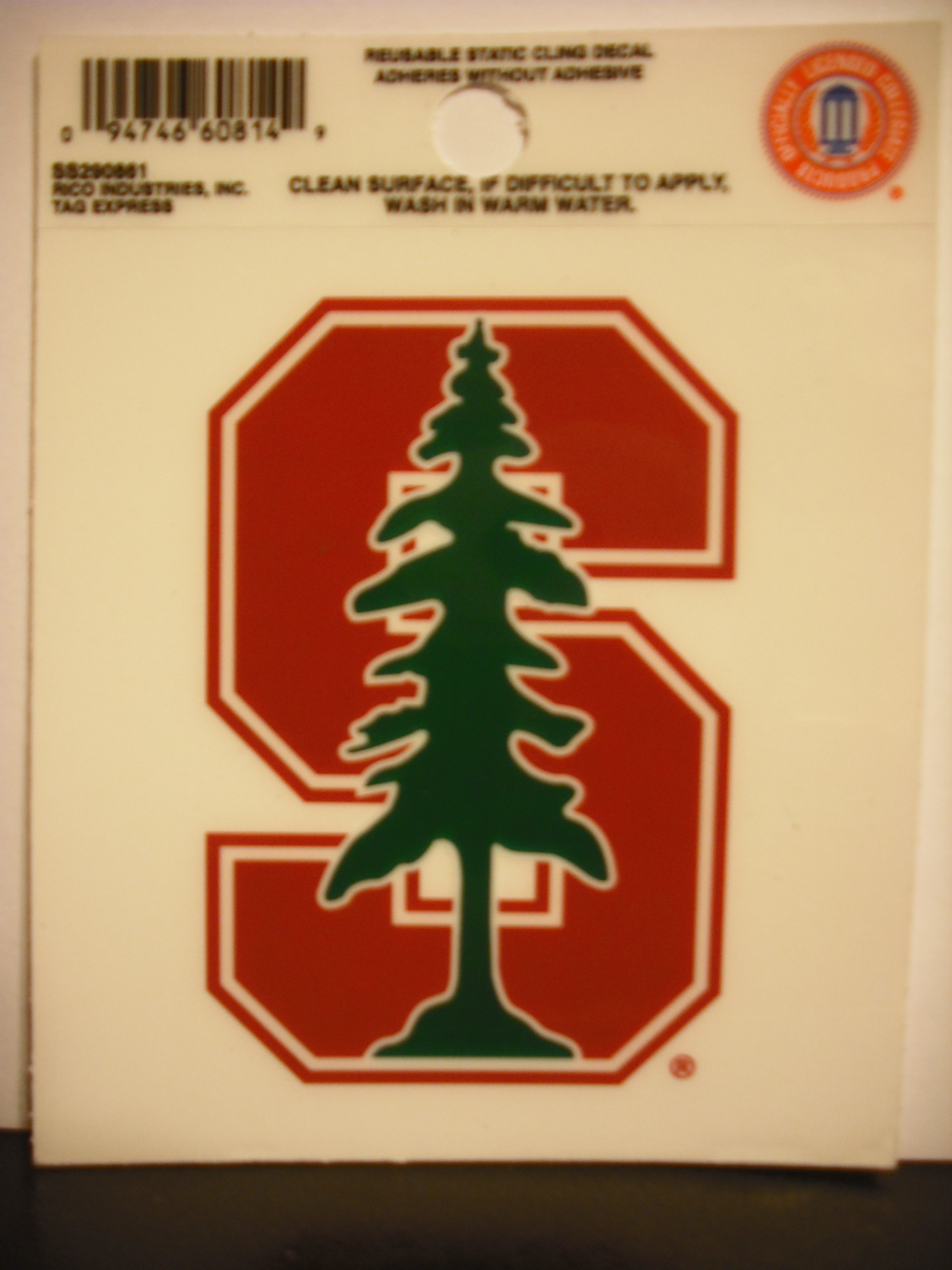 Stanford Cardinal Static Cling Sticker NEW!! Window Or Car! NCAA ...