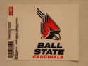 Ball State Cardinals Static Cling Sticker NEW!! Wi