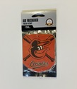 Baltimore Orioles Air Freshener Fresh Scent 2 Pack