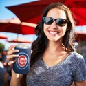 Chicago Cubs Blue Can Koozie Holder (1) Collapsibl