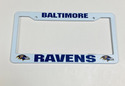 Baltimore Ravens White Plastic License Plate Frame