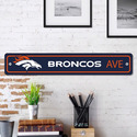 Denver Broncos Street Sign NEW! 4" X 24" "Broncos 