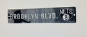 Brooklyn Nets Street Sign NEW! 4"X16" "Brooklyn Bl