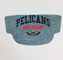 New Orleans Pelicans Gray Fan Mask One Size Fits M