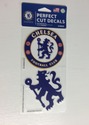 Chelsea FC Set of 2 Die Cut Decal Stickers Perfect