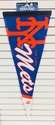 New York Mets Logo Premium Pennant Felt Wool 12"x3