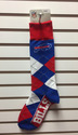 Buffalo Bills Argyle Socks Crew Length One Size Fi