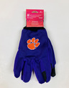 Clemson Tigers Texting Gloves NEW One Size Fits Mo