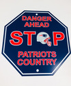 New England Patriots Stop Sign "Patriots Country" 