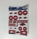 Arkansas Razorbacks Vinyl Sticker Sheet 17 Decals 