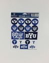 BYU Cougars Vinyl Sticker Sheet 17 Decals 5x7 Inch