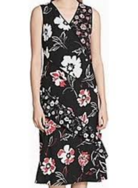 calvin klein floral shift dress